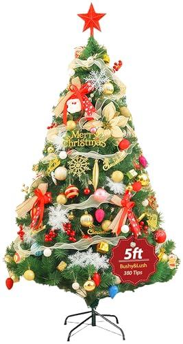 BUENA OFERTA 21% DESCUENTO Árbol de Navidad Artificial de 160 cm, Artificial Christmas Tree PVC Pino Arvore de Natal Decoración Navideña Soporte Metálico Oficina, hogar, Tienda, Fiesta, decoración de Vacaciones