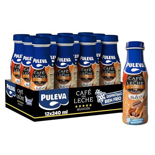 DESCUENTAZO 50% DESCUENTO Puleva Café con Leche, Capuccino Deliss, Café Preparado para llevar, Sin Gluten   Pack 12x240ml