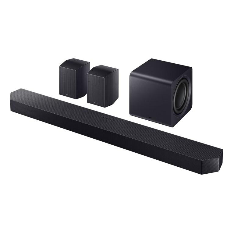 Barra de sonido Samsung 2025 HW-Q990F, Dolby Atmos y DTS: X, Q-Symphony, 11.1.4 con 23 altavoces, 756W, Subwoofer inalámbrico 8″ de 300W, Wi-Fi (Reacondicionado Grado A) · Samsung · El Corte Inglés