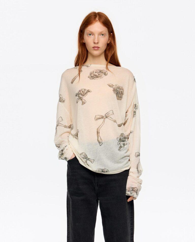 Camiseta de mujer fruncida ajustada Ribbon Roses · Bimba y Lola · El Corte Inglés