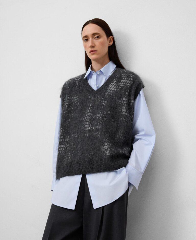 Chaleco de vestir en punto jacquard · Adolfo Dominguez · El Corte Inglés