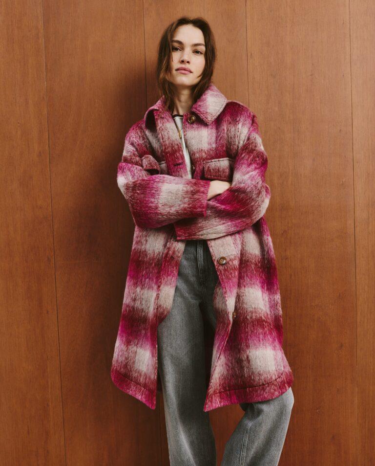 Abrigo de lana corto estampado de mujer · Southern Cotton · El Corte Inglés