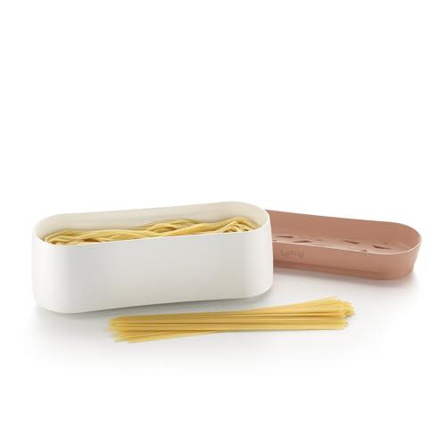 DESCUENTAZO 49% DESCUENTO Lékué Quick Pasta, recipiente para cocinar pasta en microondas,Terracotta, Capacidad 1.5 l