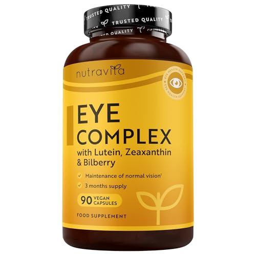 38% DESCUENTO Nutravita Suplemento natural de luteína para los ojos   90 cápsulas veganas   Zeaxantina, meso zeaxantina, extracto de arándanos, vitaminas A, B12 y zinc