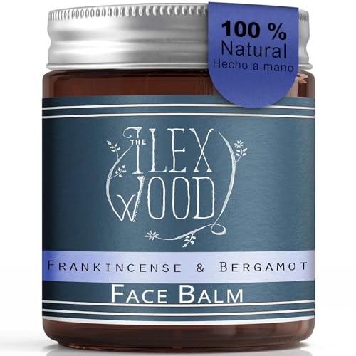 Bálsamo facial de incienso y bergamota: 100% natural, vegano, hidratante, antiedad, sin crueldad animal, sin aceite de palma, sin plástico, hecho a mano y orgánico   60 ml
