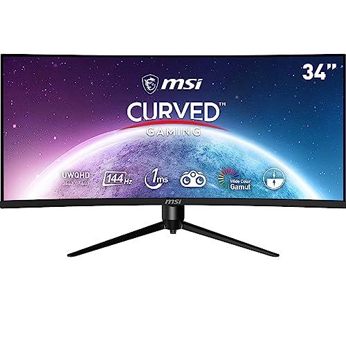 BUENA OFERTA 32% DESCUENTO MSI Optix MAG342CQR Monitor Gaming Curvo 34″, VA, UWQHD, 144Hz (3440×1440, Curvatura 1500R, 21:9, Adaptive Sync, HDR Ready, 300 nits)