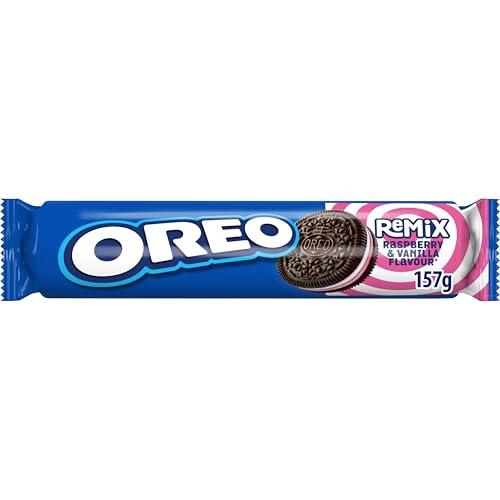 DESCUENTAZO 42% DESCUENTO Oreo Remix Galletas Rellenas de Crema Sabor Frambuesa y Crema Sabor Vainilla, el Sabor más Innovador, Paquete de 157 g