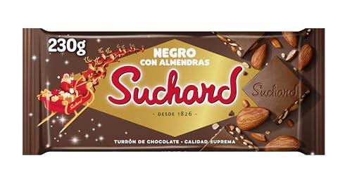 DESCUENTAZO 51% DESCUENTO Suchard Turrón de Chocolate Negro con trozos de Almendra y Arroz Inflado, Sabor Intenso   230 g