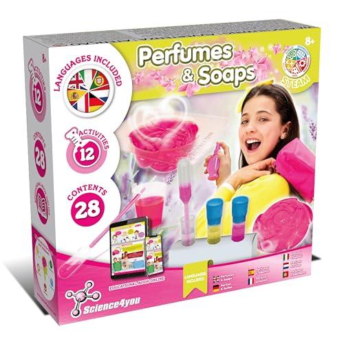 OFERTÓN SUPREMO 76% DESCUENTO Science4you Perfumes & Jabones   Kit para Hacer Jabones y Crear Perfumes, Kit de Ciencia para Niños con y Manualidades + 12 Experimentos, Juguetes y Juegos Educativos, Regalo para Niños 7 8 9+ años