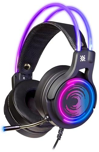 OFERTÓN SUPREMO 76% DESCUENTO Defender Auriculares para videojuegos con sonido envolvente 7.1, con cable para PS4, portátil, con micrófono con cancelación de ruido, luz LED, color negro