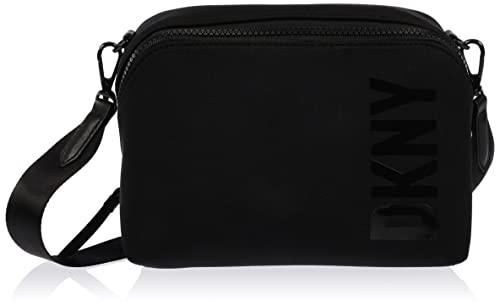DKNY Tilly Camera Bag in Faux Leather, Body Cruzado para Mujer, Negro/Negro, Einheitsgröße