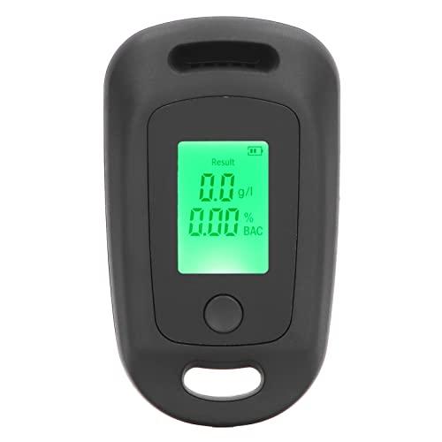 Fdit Probador de Alcohol en Aliento Portátil, Alcoholímetros Pruebas de Drogas Detector de Alcohol Probador de Alcohol en Aliento Portátil Recargable por USB de Alta Precisión con (Negro)