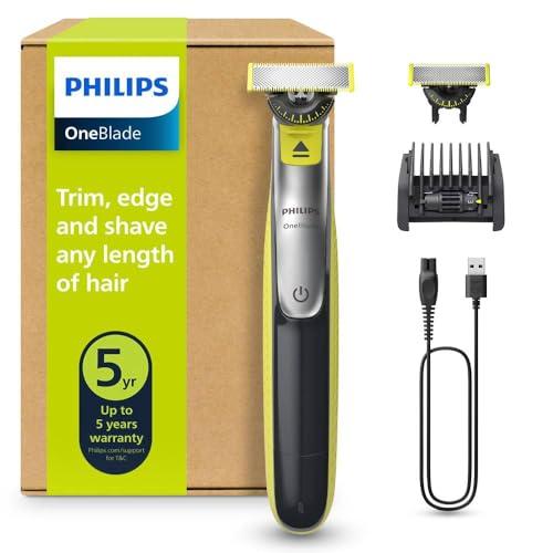 33% DESCUENTO Philips OneBlade 360 Maquinilla de Afeitar Híbrida, Barbero Eléctrico y Afeitadora, 2 Cuchillas 360, Peine Guía Ajustable 5 en 1 (modelo QP2734/30)