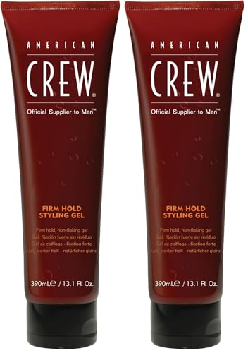 64% DESCUENTO American Crew Gel de Fijación Fuerte, Gomina, No Deja Residuos, 250 ml (Paquete de 2)