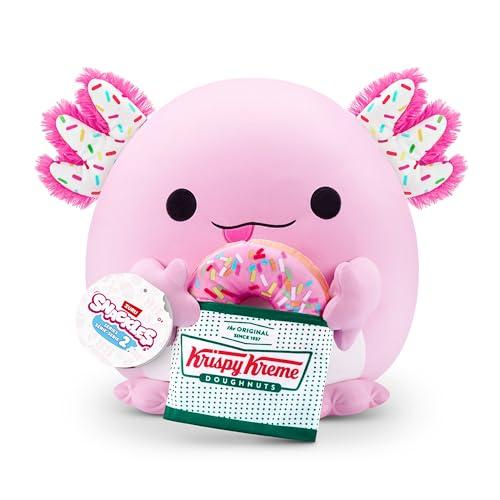 35% DESCUENTO Snackles Serie 2 Axolotl Krispy Kreme de ZURU – Peluche 40 cm con Accesorio Snack, Regalo de San Valentín