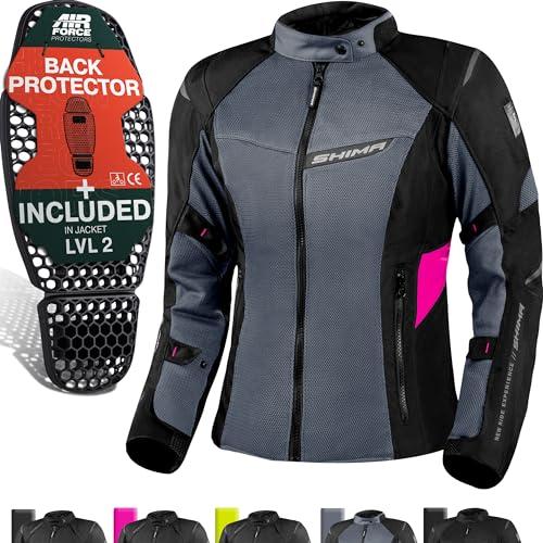 81% DESCUENTO SHIMA RUSH Chaqueta Moto Mujer AIRFORCE Protector Espalda Cazadora Motociclista Chaquetas Protecciones Impermeable Armadura Cazadoras Motoero Invierno (Femenino, Chaqueta Ventilado, Rosa, XXL)