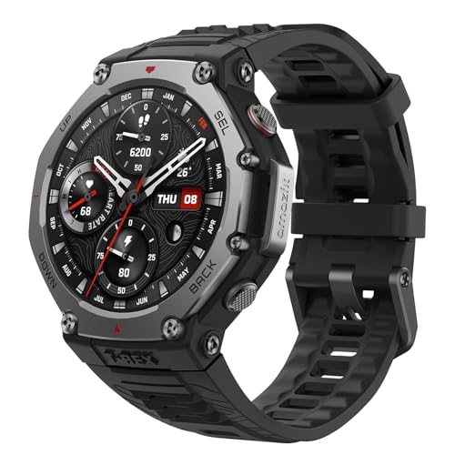 Amazfit T Rex 3 Outdoor Smartwatch 48 mm Pantalla AMOLED, Mapas & Navegación Offline, 6 Sistemas de Satélite GPS Doble Banda, 27 Días de Duración de Batería, Pago NFC, 170 Modo Deportes de Aventura
