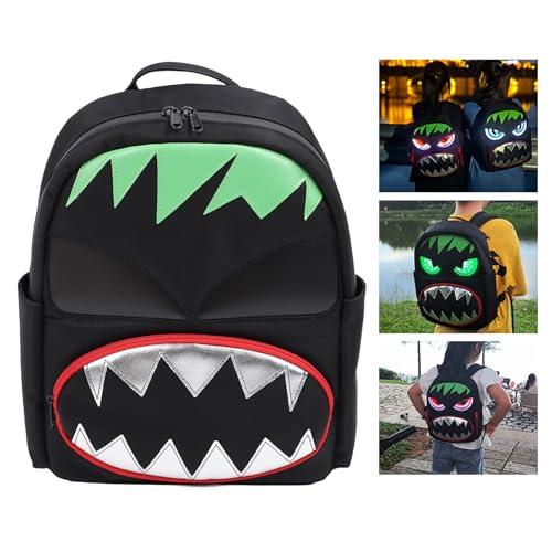 Bewinner Mochila LED de Gran Capacidad   32×64 14,17 X 11,02 X 3,94 Pulgadas, Programable, Resistente al Agua, Ideal para Viaje, Motocicleta, Ciclismo y Senderismo