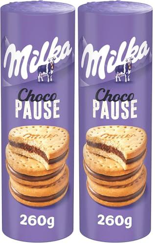 DESCUENTAZO 40% DESCUENTO Milka Choco Pause Galletas Rellenas de Crema de Chocolate, 260g (Paquete de 2)