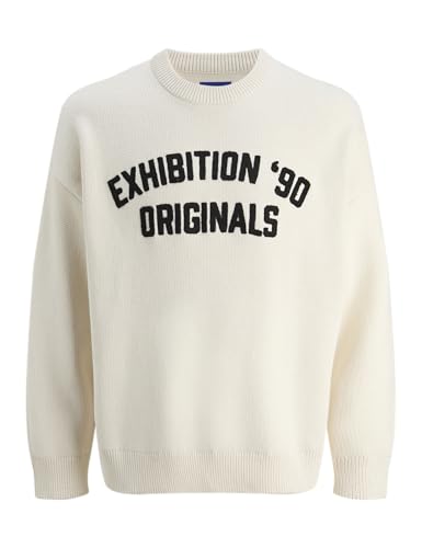 JACK & JONES Jormeadows Knit Crew Neck, Crudo, XL para Hombre