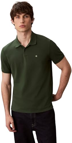 51% DESCUENTO Calvin Klein Polo manga corta Hombre Monogram Pique de algodón, Verde (Sycamore), L