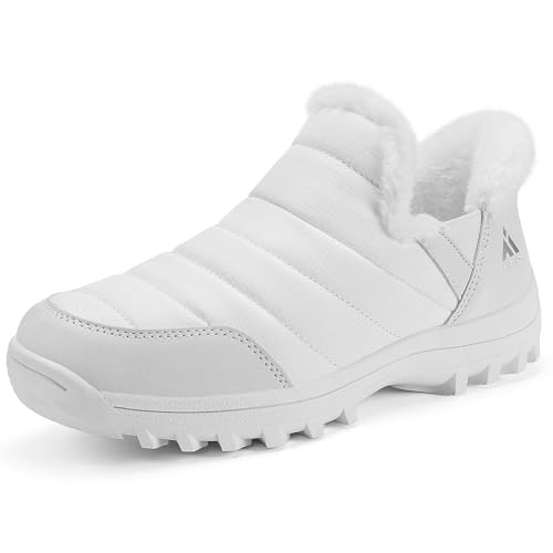 64% DESCUENTO Mishansha Zapatos de Invierno Mujer Forrados, Antideslizantes Botas de Nieve Cálidas para Mujer Outdoor, Beige 42 EU