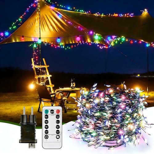 69% DESCUENTO Vankarr Luces Navidad 20M 400 LED Luces de Navidad 8 Modos con Memoria Luz Cadena Ligera para Navidads (Luz colorida, cable verde)