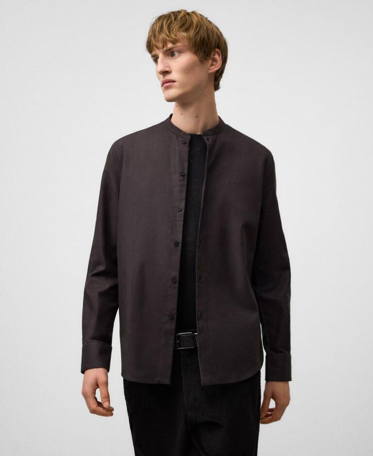 Camisa de hombre regular fit con cuello mao · Adolfo Dominguez · El Corte Inglés