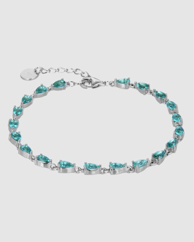 Pulsera Atelier acabado en rodio con circonita esmeralda · Luxenter · El Corte Inglés