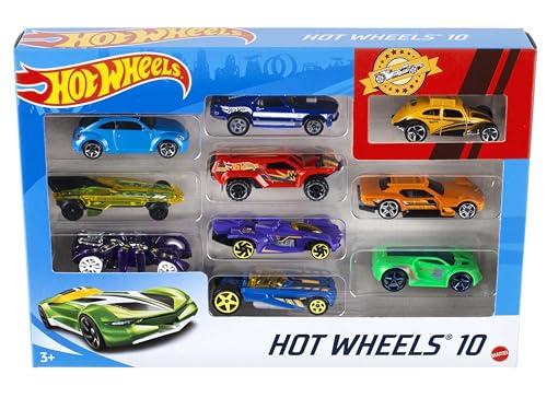 56% DESCUENTO Hot Wheels Pack de 10 Vehiculos, Coches de Juguete (Modelos Surtidos, selección aleatoria), 54886
