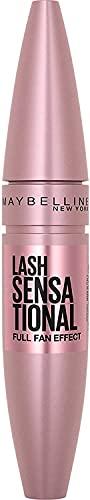 29% DESCUENTO Maybelline New York, Máscara de Pestañas Volumen definido, Lash Sensational, Fórmula con rosa mosqueta, Tono: Black, 9,5 ml