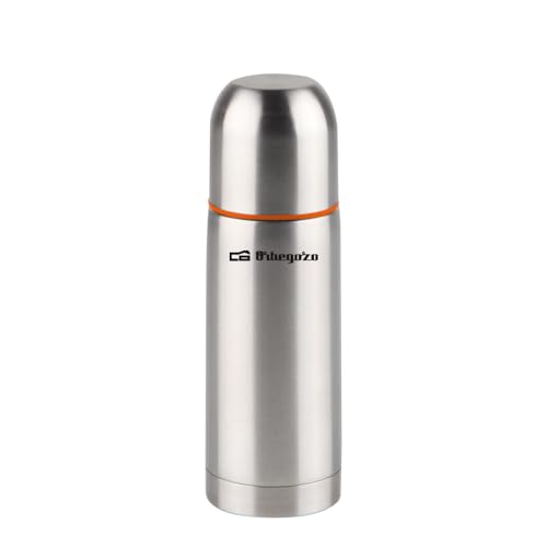 Orbegozo TRL 160, Termo Acero Inoxidable, frío hasta 24 Horas y Caliente hasta 12 Horas, tapón con pulsador dosificador, 150 ml
