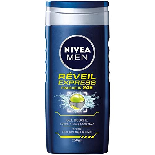 Nivea Men Gel de baño Express 3 en 1 para despertar, 250 ml, 1 unidad, el paquete puede variar
