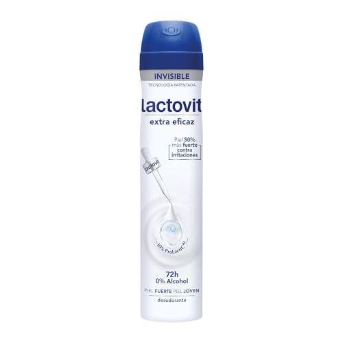 Lactovit   Desodorante Extra Eficaz con Microcápsulas Protect, 0% Alcohol, Anti irritaciones y Eficacia 48H, El ambalaje puede variar, 1 pieza