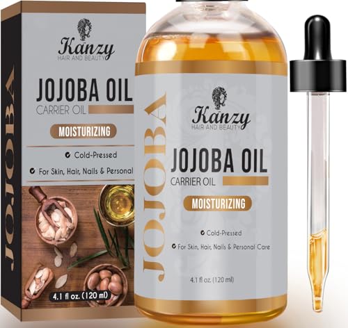 43% DESCUENTO Kanzy Aceite de Jojoba 120ml Prensado en Frio Vegano Hidratante para Cabello, Cara, Cuticulas, Cuerpo y Uñas Jojoba Oil Sin Hexano