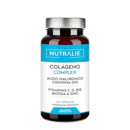 Colágeno Ácido Hialurónico   Hidrolizado + Biotina + Q10   Piel Cartílago   Vit C D B12 y Zinc   Collagen Complex   60 Cápsulas Nutralie