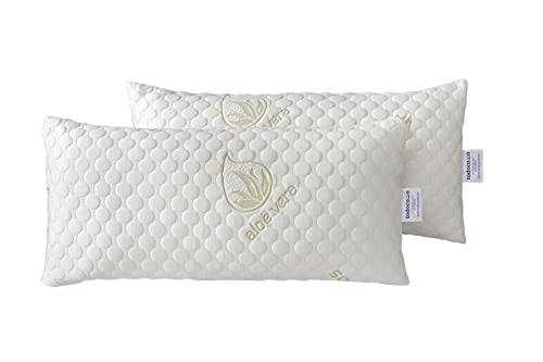 26% DESCUENTO Todocama   Almohada viscoelástica Aloe Vera con Copos 100% viscoelásticos. Tejido Strech Aloe Vera. Termoregulable. Firmeza Media   Alta. Fabricado en España. (Pack 2 x 70 cm)