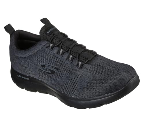 52% DESCUENTO Skechers Hombre Summits Louvin Zapatillas, Black Mesh/PU/Trim, 43 EU