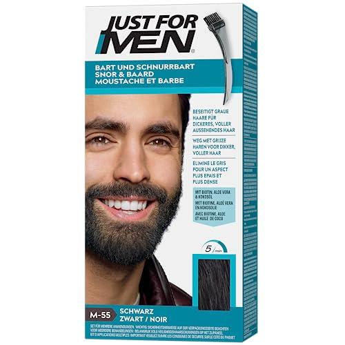 22% DESCUENTO Just for men M55   Colorante para bigote y barba, color negro, elimina las canas para un aspecto más tupido y abundante