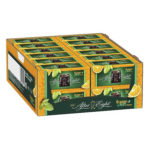 After Eight Nestlé Láminas de Chocolate Negro con Interior de Menta y Naranja 200g   Pack de 24
