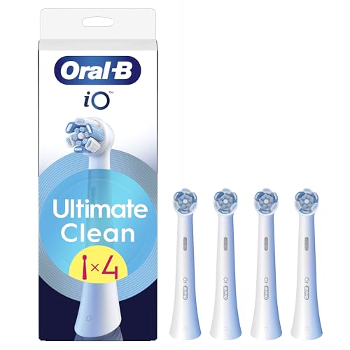 34% DESCUENTO Oral B Series iO Ultimate Clean Cabezales De Recambio Originales, Pack de 4 Recambios Blancos Para Cepillos De Dientes Eléctricos Oral B iO, Eliminación Profunda De La Placa Bacteriana