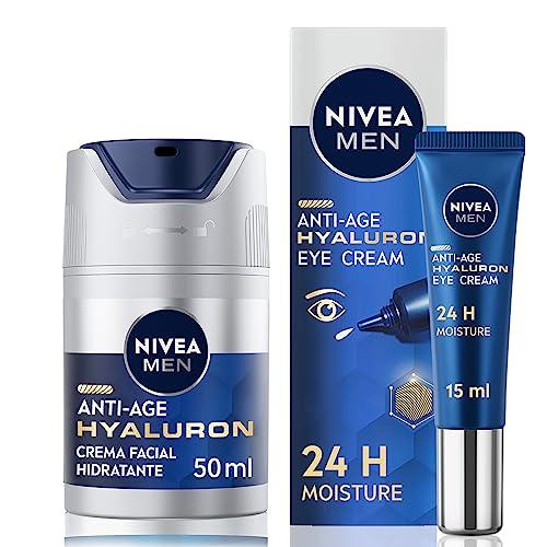 36% DESCUENTO NIVEA MEN Hyaluron Crema Hidratante Antiedad FP15 + Contorno de Ojos Antiedad con Ácido Hialurónico