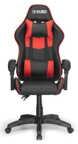 35% DESCUENTO KUBO Silla Gamer Ergonómica Reposacabezas Elevación Gas Nivel 4 Máximo Confort Color: Rojo Peso Máximo de hasta 130 kg