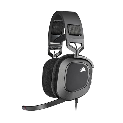 55% DESCUENTO Corsair HS80 RGB Auriculares con Micrófono para Juegos USB   Sonido Envolvente Dolby 7.1   Micrófono Omnidireccional   Compatible con iCUE   PC   Negro
