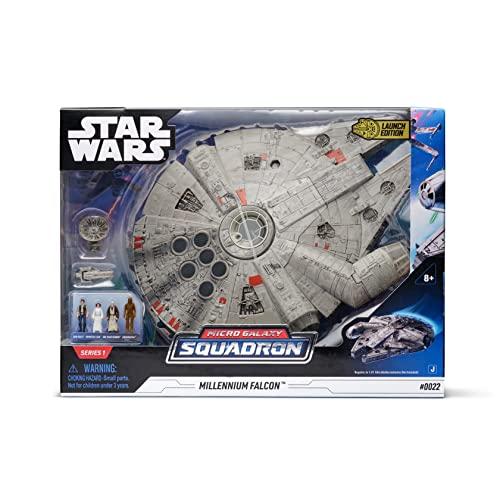 49% DESCUENTO Bizak Star Wars Micro Galaxy Squadron, Nave Halcon Mileanrio con Lux y Sonido, Incluye 4 Figuras (62610022)