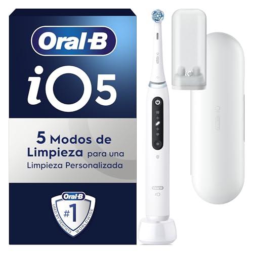 48% DESCUENTO Oral B iO 5N Cepillo de Dientes Eléctrico Blanco Con Mango Recargable, 1 Cabezal y Estuche De Viaje, 5 Modos De Cepillado Con Blanqueamiento Dental, Sensor De Presión, Diseñado por Braun