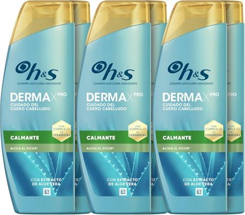 33% DESCUENTO H&S DermaXPro Calmante Champú Anticaspa 300ml con Extracto de Aloe Vera y Complejo de Ceramida. Alivia el Cuero Cabelludo Seco, Pack x 6.