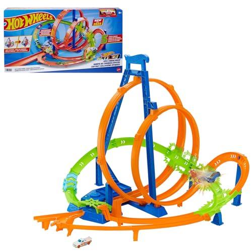 39% DESCUENTO Hot Wheels Action, Pista con 5 Zonas de Choque, propulsor motorizado y 1 Coche de Juguete, + 5 años (Mattel HTP55)
