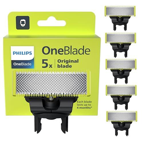 34% DESCUENTO Philips OneBlade Original cuchillas, compatibles con todos los mangos OneBlade y OneBlade Pro, 5 unidades (modelo QP250/50)