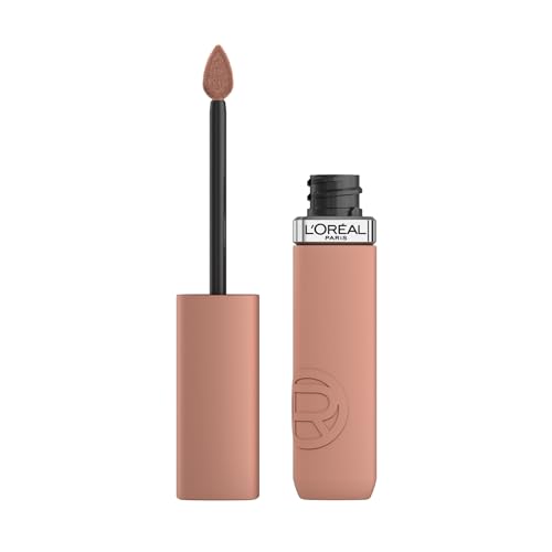 30% DESCUENTO L’Oréal Paris Pintalabios Líquido, Color Intenso, Fórmula Mate de Larga Duración, Con Ácido Hialurónico, Sin Transferencia, Infaillible Matte Resistance, Tono: 105 Breakfast In Be